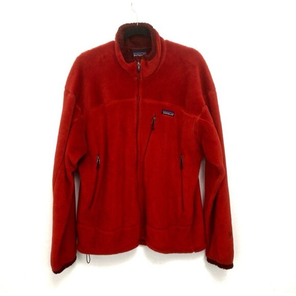 VTG Y2K 00s Patagonia Men's R4 Soft Fleece Jacket Red Full Zip Polartec Size XL - Picture 1 of 11